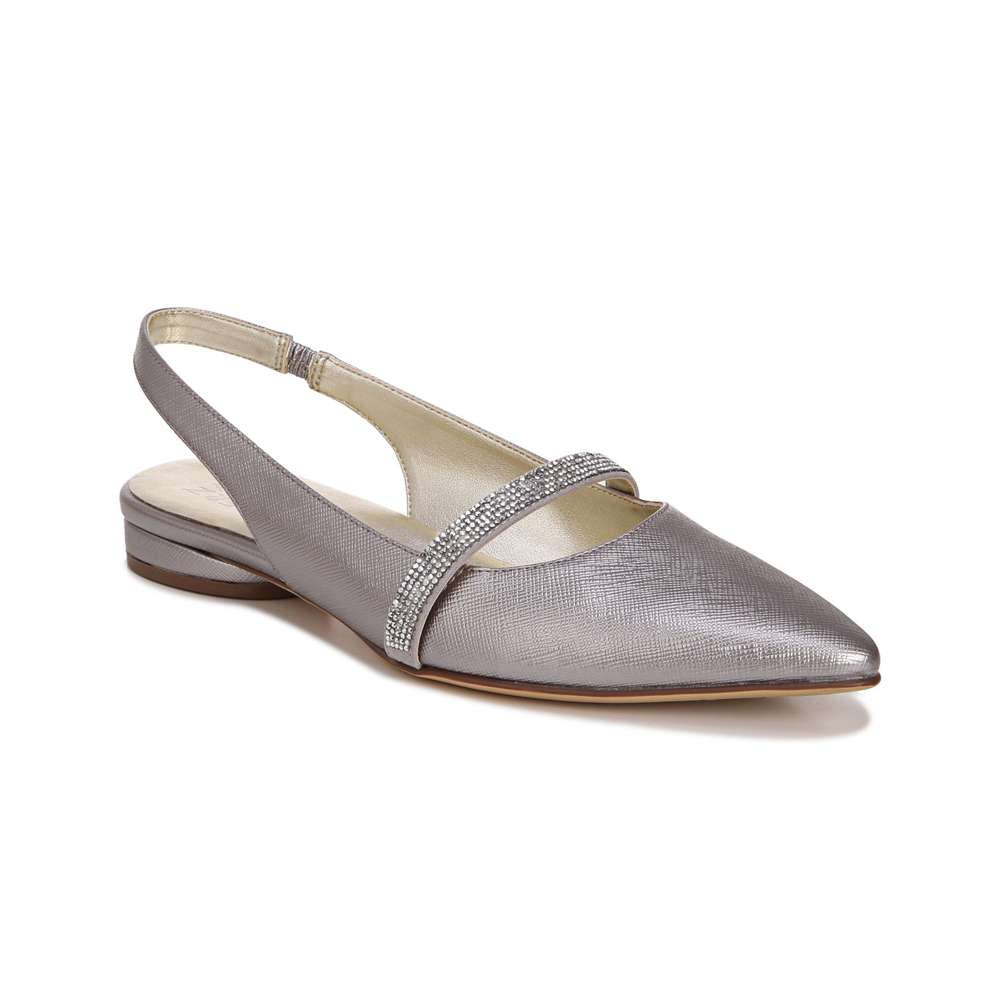 Hally Slingback Flat - Silver