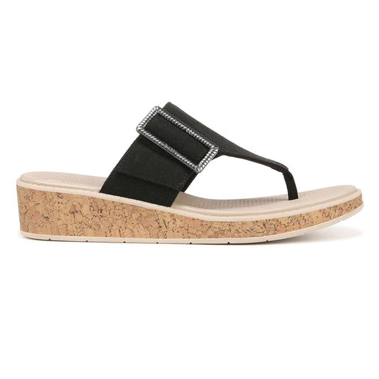 Bay Wedge Sandal - Black