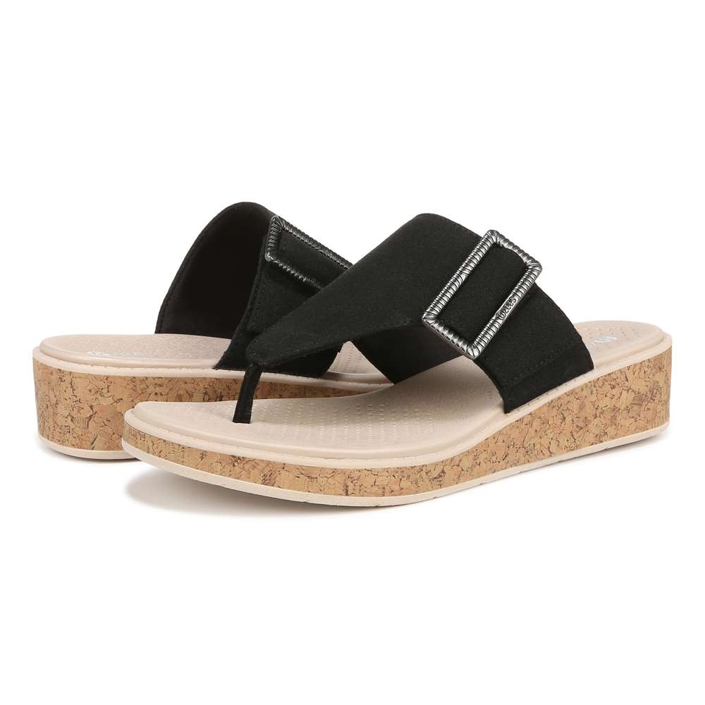 Bay Wedge Sandal - Black