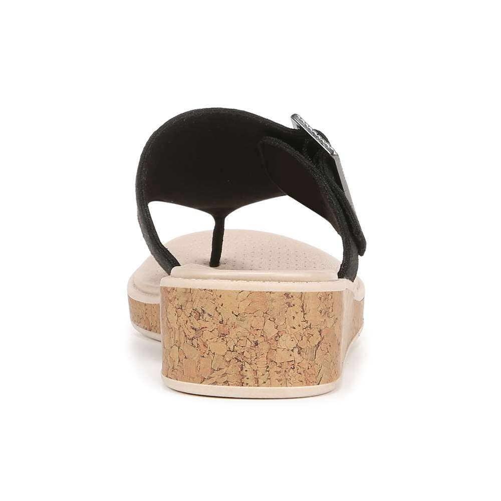 Bay Wedge Sandal - Black