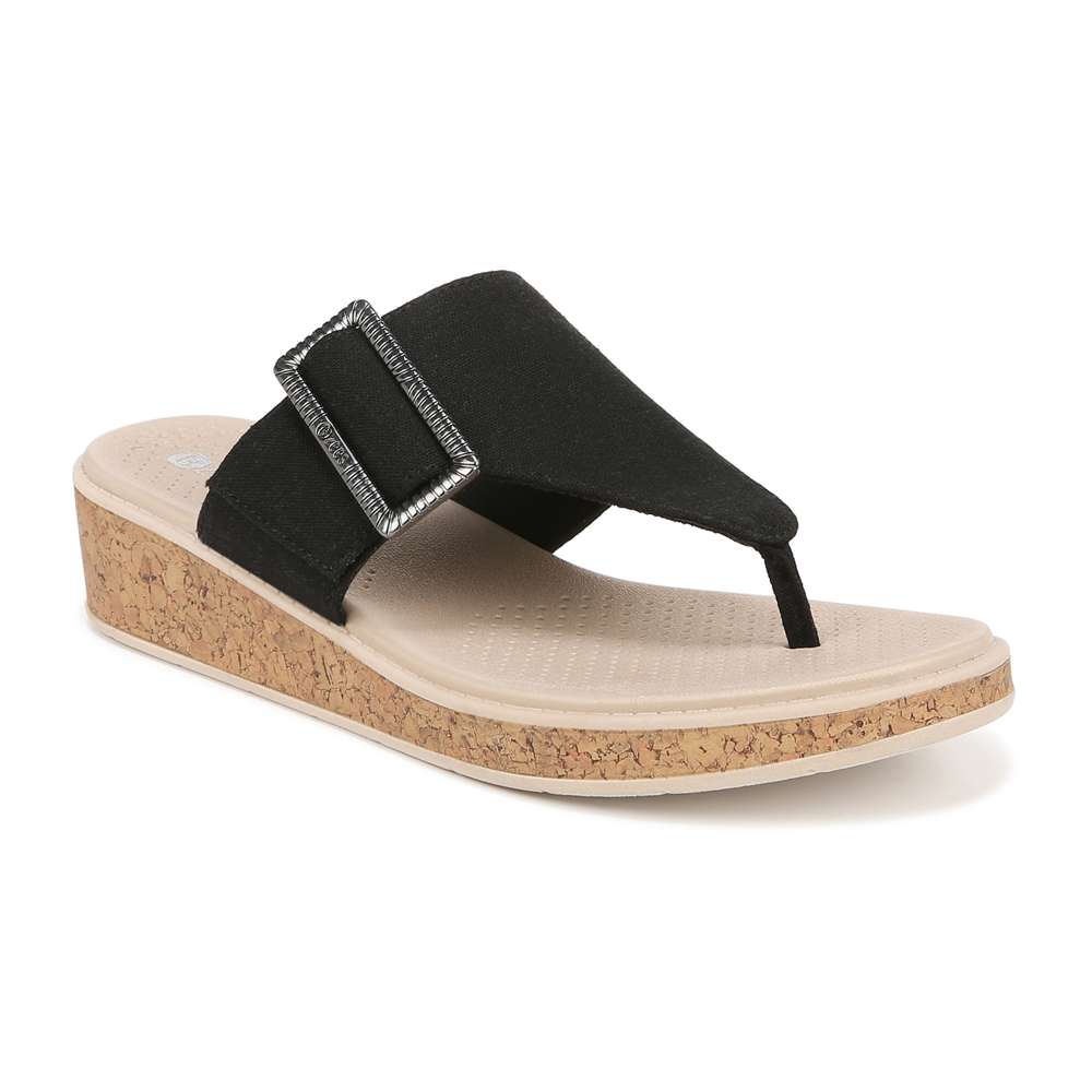 Bay Wedge Sandal - Black