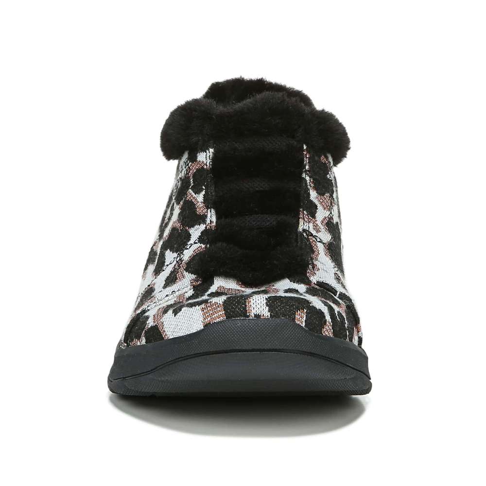 Golden Bootie - Black/White Leopard